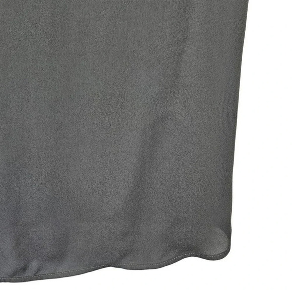 Halogen Blouse Top Size Small Gray Cap Sleeve Layered Look Scoop Neck Faux Wrap - Picture 12 of 12